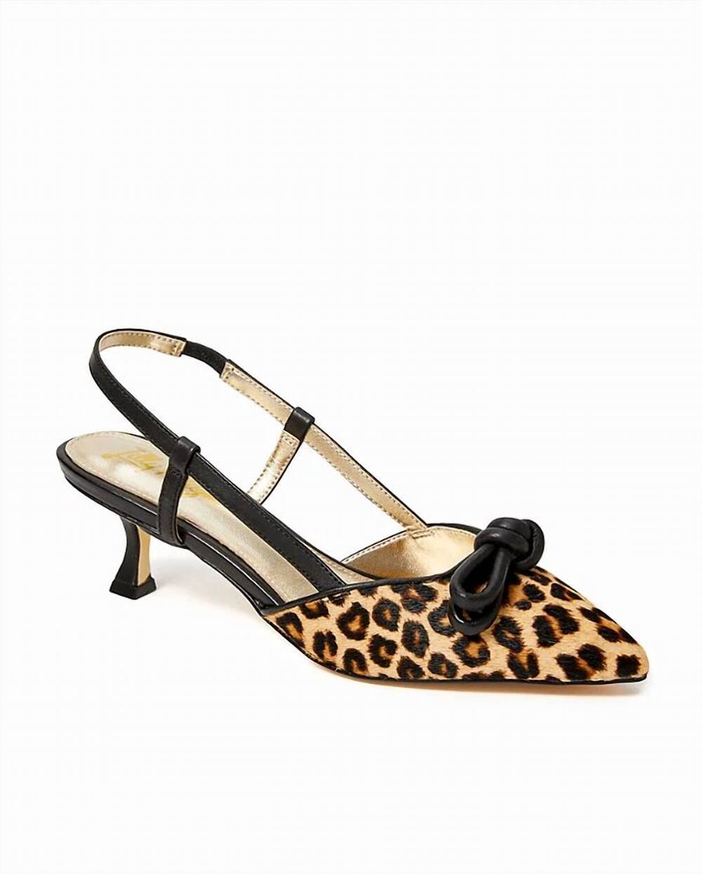 NEW LILLY PULITZER women's palma slingback kitten heel in leopard multi leopard